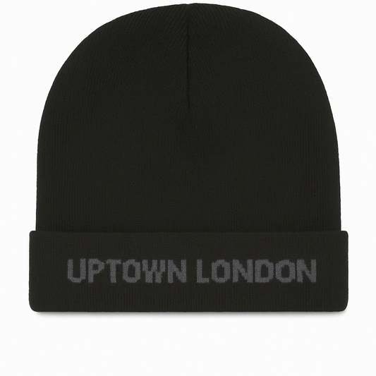 Uptown London Beanie - Black & Grey