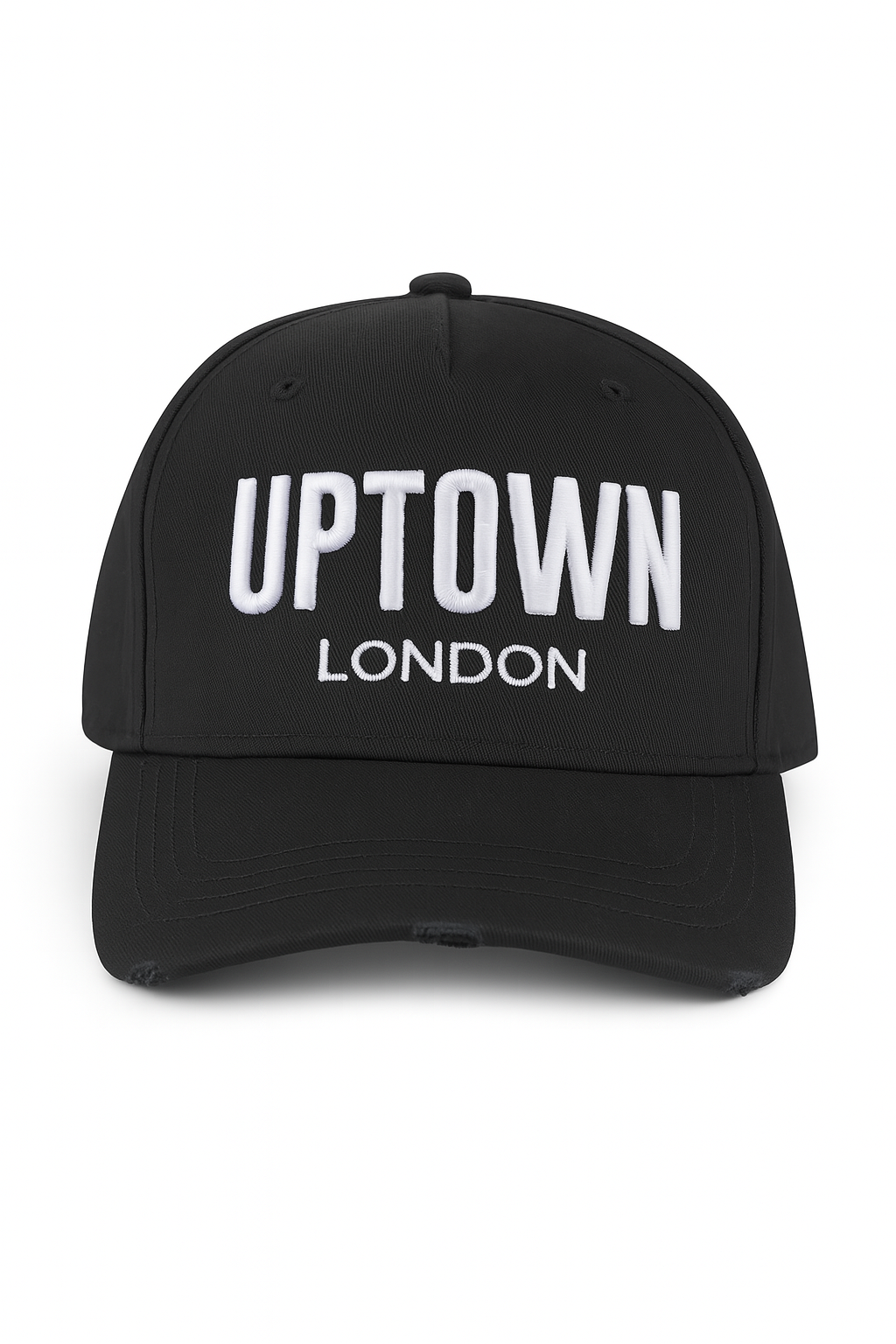 Uptown London Black X White Distressed Cap
